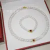 Colgante de Cristal Rosa Amatista Azucarada de 8 mm, Cristal Verde, Collar de Perlas, Cadena de Cuello Estilo Celebridad Chanel, Collar de Cuentas
