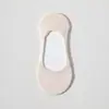 Calcetines de Verano Invisibles Antideslizantes para Mujer, Calcetines Deportivos de Color Sólido Absorbentes de Sudor, Calcetines Cortos con Lazo de Seda Integrado