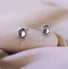 Pendientes Redondos de Piedra Lunar de Plata de Ley S925 para Mujer Estilo Ins Japonés y Coreano Moda Simple Elegante Diseño de Nicho Pendientes Geométricos
