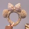 Nuevo estilo de diadema de pelo de capibara de peluche para mujer, bonita diadema con mascarilla de maquillaje para lavarse la cara, accesorios para el cabello de capibara de dibujos animados