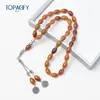Pulseira de Contas de Oração Tasbih 33, Pulseira de Contas de Oração para Festival, Pulseira de Contas de Oração do Oriente Médio, Contas de Oração de Liga Metálica com Duas Pontas