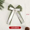 Laço Vermelho DIY Flanela Artesanal Nó de Fita 2024 Novas Decorações de Natal Pingente Decorativo para Árvore Flockado