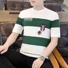 Atacado de fábrica verão novo camiseta masculina fina de manga curta estampada coreana Jovem gola redonda camiseta top vestuário masculino