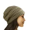 Europa y Estados Unidos transfronterizos cálido suave elástico gorro de punto sin pompón calavera adulto gorro de esquí sin forro gorro de pelo gorro de anillo
