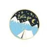 Conjunto de Broches Temáticos para Caminhada e Acampamento ao Ar Livre, Acessórios Cênicos de Aventura na Montanha, Decoração Versátil para Bolsas e Roupas