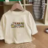 Nueva Camiseta de Manga Larga 100% Algodón Elefantito Ropa de Otoño para Niños Niños Pequeños Niños Niñas Primavera Otoño Top Más Vendido