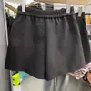 Nuevos Shorts de Lana para Mujer Otoño e Invierno, Tallas Grandes de Cintura Alta Adelgazantes Versátiles tipo Boot Shorts, Pantalones de Pierna Ancha Línea A para Exteriores