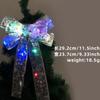 Lazo transparente luminoso de Navidad colgante decorativo para árbol de Navidad adornos decoraciones de Navidad con luces lazo de cinta