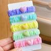 Toalla acrílica de dibujos animados para niña, anillo para el intestino grueso, color arcoíris, bonitos y cálidos accesorios para el cabello