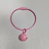Llavero con forma de campana de color caramelo creativo, anillo de alambre pintado de color, colgante para mochila de estudiante, colgante de muñeca de regalo
