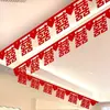 Cortina de puerta de boda, decoraciones florales, sala de estar de casa nueva, decoración de habitación nupcial, decoraciones para las habitaciones del novio y la novia, una colección completa de artículos para bodas, y el carácter "xi" (significa felicidad)