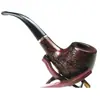 Cachimbo Feito à Mão Cachimbo de Madeira Maciça Cachimbo com Grão de Madeira de Urze Cachimbo com Filtro Estilo Antigo Retrô Bolsa para Tabaco Cachimbo Masculino Cachimbo