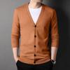 Cárdigan de punto para hombre Primavera 2026 Estilo Nuevo Joven Sencillo Color Sólido Suéter Chaqueta de Moda para Hombre Ropa para Hombre Dropshipping