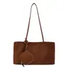 Bolso Tote de Ante Bolso de Hombro Único Bolso de Axila Bolso de Gran Capacidad para Mujer 2026 Nuevo Bolso Baguette Moda Otoño Invierno Bolso de Viaje