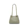 Nova Bolsa de Mão Tecida de Luxo Leve para Mulheres, Bolsa de Ombro, Grande Capacidade, Textura de Corrente, Bolsa para Paraquedas