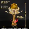 Adorno de Calabaza Citrina Atrae Fortuna en Stock, Decoración del Hogar Flor de Loto Morada, Adorno de Calabaza Cacahuete de Vidrio