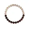 Pulsera Natural de Sándalo Rojo de Hoja Pequeña para Niñas, Pulsera de Sándalo de Madera, Pulsera de Jade Hetian Morado de Tubería de Agua y Montaña a Mitad