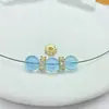 Contas Espaçadoras Full Diamond Micro-Incrustadas Cor Preservada Banhadas a Ouro 14K Acessórios de Cristal Pulseira com Contas Colar Acessórios DIY Joias