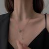 Collar Avanzado Sense ins Flor de Té Negro Marea para Mujer 2022 Nuevo Diseño de Nicho Sentido Mori Cadena Simple para Clavícula
