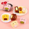 Comida de Brinquedo para Brincar Sanduíche Urso Pão Acessórios de Resina Cola de Creme Capa de Celular DIY Agulha de Cabelo Furo Fivela de Sapato