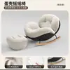 Sillón Mecedor de Cáscara de Huevo Sillón Puf Reclinable para Adultos Puede Dormir Balcón Silla de Ocio para el Hogar Puf Individual para Sala de Estar