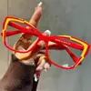 Gafas de lectura con diseño de bloques de color estilo europeo y americano, forma de ojo de gato, para mujer, modernas, de alta definición, anti luz azul, con estampado floral, a la moda, elegantes, para personas mayores