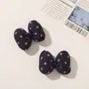 Tela de puntos estilo coreano con relleno de algodón tridimensional, lazo, pinza de garra para manualidades, accesorios para el cabello de mujer, broche, materiales para accesorios de ropa