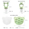 Popular Herramienta de Alimentación de Frutas y Verduras para Bebés de Amazon, Silicona de Grado Alimenticio, Alimentador de Frutas, Mordedera para Bebés