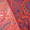 Tela jacquard de poliéster clásica teñida en hilo de nuevo estilo con cinco adornos florales para cheongsams, vestidos de mujer estilo chino, trajes de actuación y faldas