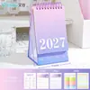 Nuevo calendario de escritorio con diseño degradado Nai Fu 2027 de Wengu, calendario de escritorio para estudiantes y planificación de oficina
