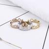 Estilo Coreano Popular Simple Acero de Titanio Corazón Amoroso Anillo Abierto para Mujer Simple Estilo Japonés y Coreano Moderno Forma de Corazón Dedo Índice Anillo de Estudiante