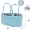 Cuerda de Algodón Tejida Pañal Bebé Disper Caddy Desmontable Plegable Bolsa de Mamá Cesta de Almacenamiento de Pañales
