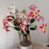 Lirio de impresión 3D artificial flor artificial Lirio de Fuego diseño de arreglo floral para área de bienvenida de boda y decoración de habitación de bodas