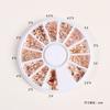 Joyería para Uñas Disco Pequeño Bola de Acero Pequeña Remache Varilla Metálica Varilla Curva Oro Oro Rosa Estilo Japonés Accesorios de Aleación