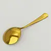 Cuchara Redonda Moderna de Acero Inoxidable para Uso Doméstico, Cuchara para Comer, Cuchara para Sopa, Cuchara para Fruta, Cuchara para Sandía, Cuchara para Postre de Té de la Tarde