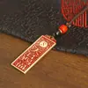 Chaveiro Placa de Bênção Oficial Céu Vintage de Latão Placa Tai Sui Oito Trigramas Pingente Estilo Antigo Ornamento para Chave de Carro Artesanato