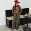 Conjunto de Camisetas para Niñas Otoño 2026, Moderno Nuevo Top de Manga Larga Rayado con Pantalones Casuales Conjunto de Dos Piezas, Transfronterizo