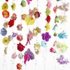 Nueva cortina floral de pared blanca para el Día de San Valentín con rosas rojas transfronterizas, arreglo de fondo de decoración de mar de flores aéreas, decoración colgante para puerta