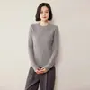 2026 Cashmere Design de Alto Padrão Outono Novo Estilo Suéter de Tricô Estilo Preguiçoso com Pequeno Padrão de Trança Gola Redonda Camisa Básica