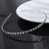 Diadema de aleación nueva con pedrería de Amazon, joyería nupcial, diadema fina de doble capa, tocado infantil, venta al por mayor de fábrica