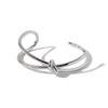 Anillos Trenzados para Parejas Hombres y Mujeres Coreanos Simples de Gama Alta Conservación del Color Galvanizado en Oro Real Sin Níquel Anillos Trenzados para el Dedo Índice