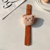 Invierno Nuevo lindo oso de dibujos animados anillo a presión Pulsera de juguete de peluche para niños Suministros decorativos creativos