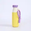 Nova caneca térmica de aço inoxidável 304 com design criativo de dupla bebida, alça e canudo, copo de leite portátil para atividades ao ar livre