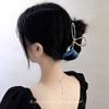 Presilha de Cabelo Pérola Cauda de Peixe Azul para Mulheres, Presilha Tiburón de Alta Qualidade para Coque no Topo da Cabeça, Acessório de Cabelo Tendência Novo Estilo 2026