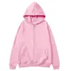 Cárdigan con capucha unisex de comercio exterior europeo y americano, sudadera con cremallera, ropa deportiva de color liso, top holgado de forro polar para otoño e invierno
