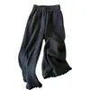 Estilo Regular + Estilo com Forro de VeludoCalça de Cintura com Babados 3D e Barra Levemente Flare Outono/Inverno Lã Macia e Fofa Calça Curta Quente