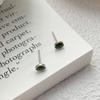 Pendientes Acura verdes de plata S999 para mujer, sencillos, pequeños y exquisitos, elegantes, ligeros y lujosos, accesorios para las orejas.