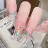 Arte de Unhas Flores Secas Joias para Unhas Estilo Ins Japonês Pintura a Óleo Jardim de Monet Pétala Flor Floral Misto Material DIY