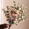 Flor Artificial Camélia Decoração de Casamento Flor Falsa Pastoral Decoração de Janela de Casa Arranjo de Flores para Mesa de Casa