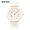 Sanda Popular de Moda Reloj de Agujas Examen Silencioso Todo Terreno Reloj para Estudiantes Infantil Luminoso Impermeable Reloj de Cuarzo